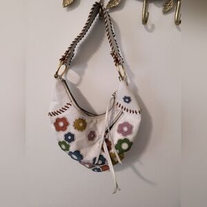 Vintage Leather Floral Purse